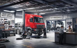 Heavy-duty truck service bays